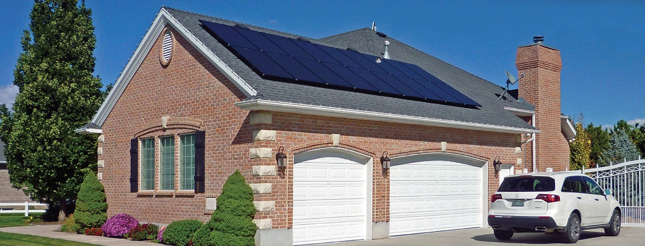 home with solar panels
