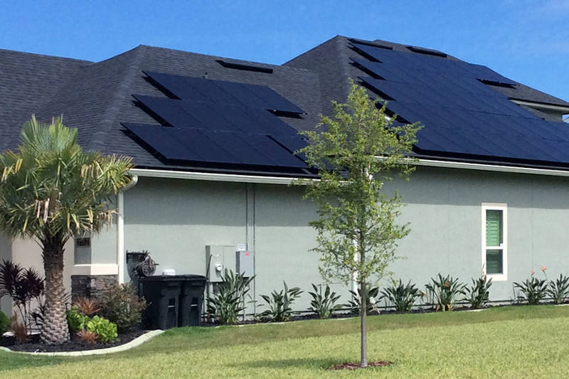 solar panels on tile roof